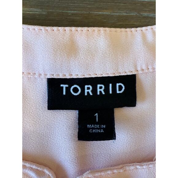 TORRID Light Pink Loose Fit L/S Top Shirt Blouse size 1X - Picture 5 of 8